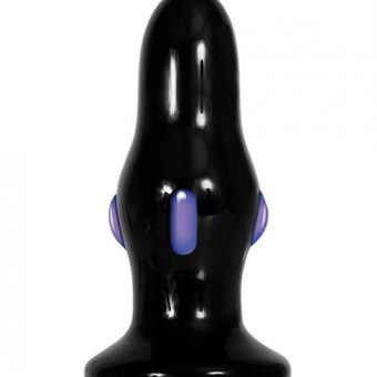 Aande Rear Rocker Vibe Glass Plug Black