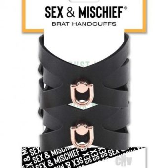 Sandm Brat Handcuffs Black/rose Gold