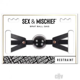 Sandm Brat Ball Gag Black/rose Gold