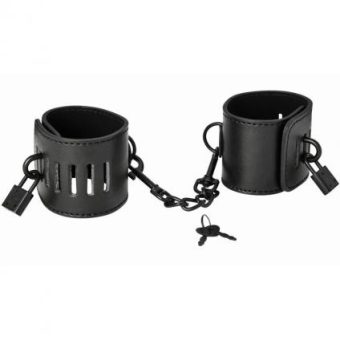 Sex & Mischief Shadow Locking Cuffs Black