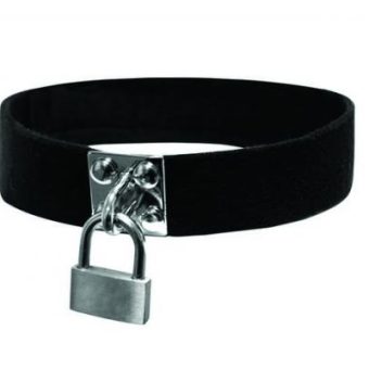 Sex and Mischief Lock and Key Collar Black