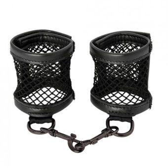 Sex & Mischief Fishnet Cuffs Black