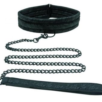 Midnight Lace Collar And Leash Black