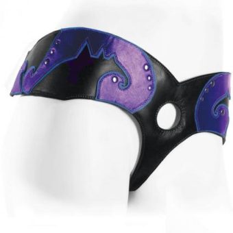 Connoisseur Amazon Single Strap Harness Black And Purple