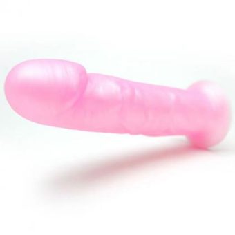 Goliath Silicone Vibrating Dildo 7.2 Inch Pink Pearl