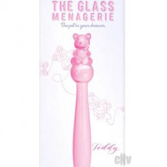 Glass Menage Teddy Dildo Pnk