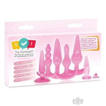 Try Curious Anal Plug Kit Pink