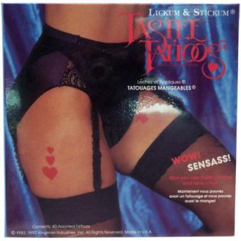 Lickum And Stickum Tastee Tattoos Flavored 40 Assorted Tattoos