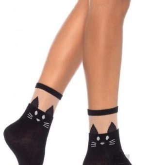 Black Cat Opaque Anklet Os Black