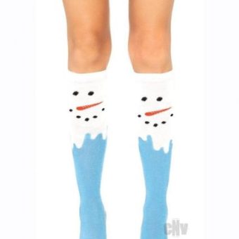 Snow Man Knee High Socks Os Multicolor