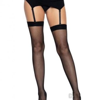 Micro Butterfly Backseam Thigh Os Black