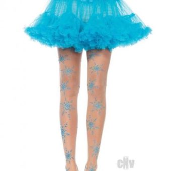 Let It Snow Glitter Hose Os Nud/blu