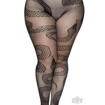 Snake Net Tights 1x/2x Black