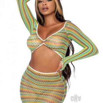 Zig Zag Net Gauntlet Set 2pc Os Grn