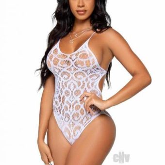 Seamless Scroll Strappy Back Os Wht