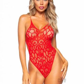 Seamless Scroll Strappy Back Os Red