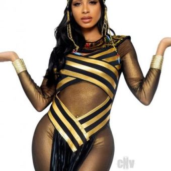 Nile Queen Dress 3pc Md Blk/gld