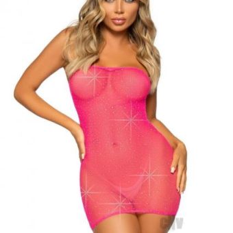 Crystalize Net Convert Tube Dress Os Pnk