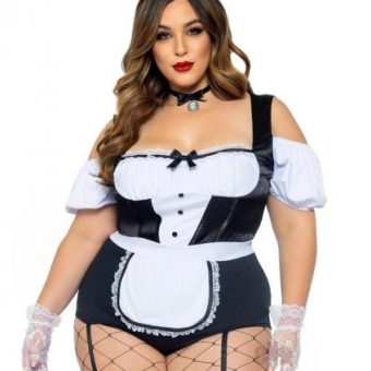 Foxy Frenchie 3pc 1x/2x Blk/wht