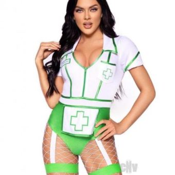 Nurse Feelgood 2pc Lg Grn/wht