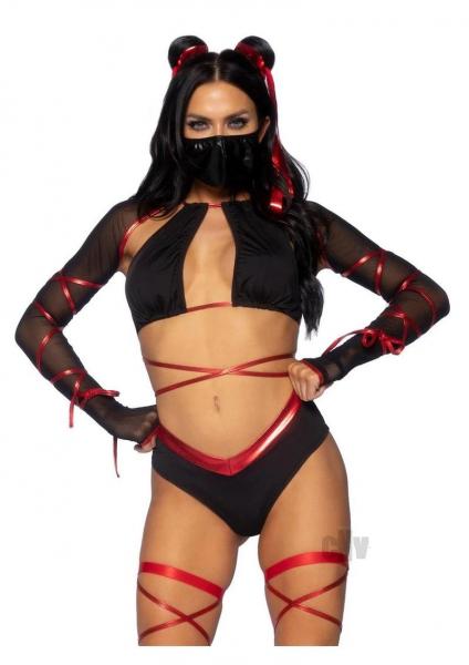Lethal Ninja 5pc Sm Blk/red
