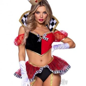 Wicked Wonderland Queen 3pc Lg Blk/red