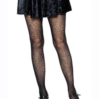 Spider Lace Pantyhose Os Black