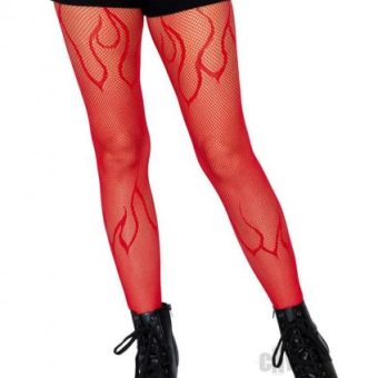 Flame Net Tights Os Red