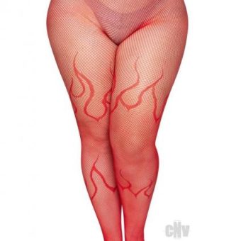 Flame Net Tights 1x/2x Red