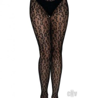 Leopard Net Tights Os Black