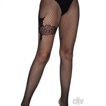 Gunslinger Garter Diamond Tights Os Blk