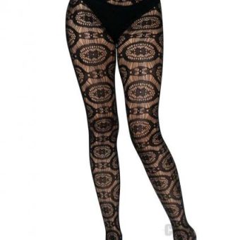 Boho Crochet Net Tights Os Black