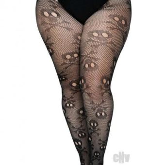 Pirate Booty Skull Net Hose 1x/2x Black