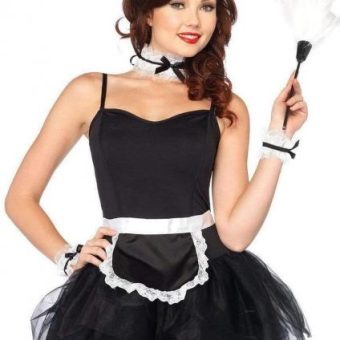 French Maid Kit 4pc Blk/wht