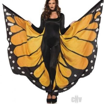 Festival Butterfly Wing Cape Orng/blk