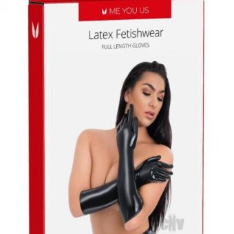 Myu Latex Full Length Glove Lg Black
