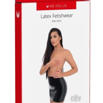 Myu Latex Mini Skirt Sm Black