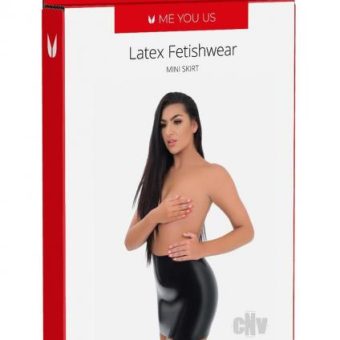 Myu Latex Mini Skirt Md Black