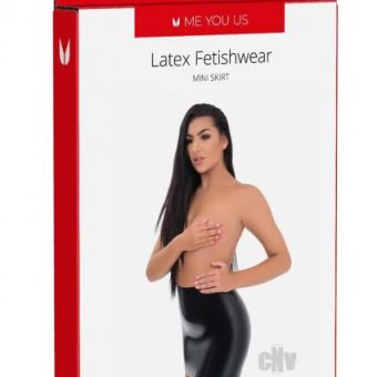 Myu Latex Mini Skirt Lg Black