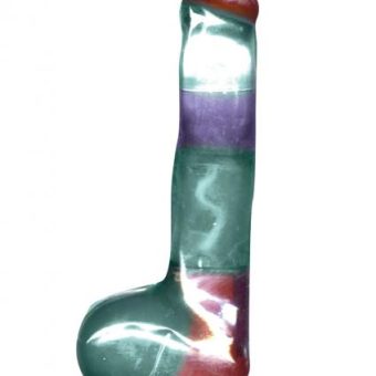 Red Tipped Crystal Ice Power Probe Vibrator 8 Inch Blue