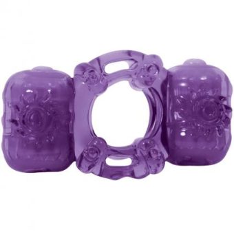 Partners Pleasure Ring Silicone Cock Ring Waterproof Purple