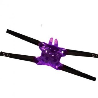 The Ultimate Lady Bug Vibrating Strap On Purple