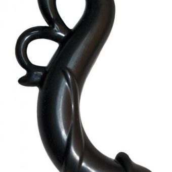 The Velvet Kiss Collection Little Dragon Silicone Dong - Black