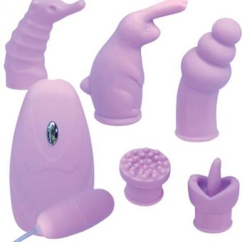 Elite Collection Vibrating Bullet 5 Changeable Sleeves - Purple
