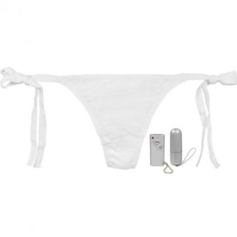 Vibro Panty Bikini Remote Control Waterproof White One Size