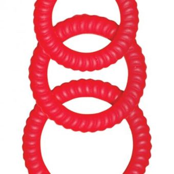Ultra Cocksweller Silicone Cock Rings Red