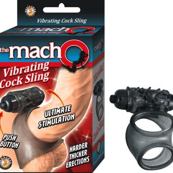 Macho Vibrating Cock Sling Black