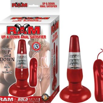 Ram Up And Down Anal Satisfier Red Butt Plug