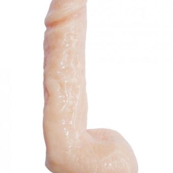 Natural Realskin Squirting Penis 03 7.5 inches Dildo Beige