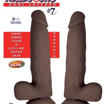 Realcocks Dual Layered #7 Dark Brown Dildo